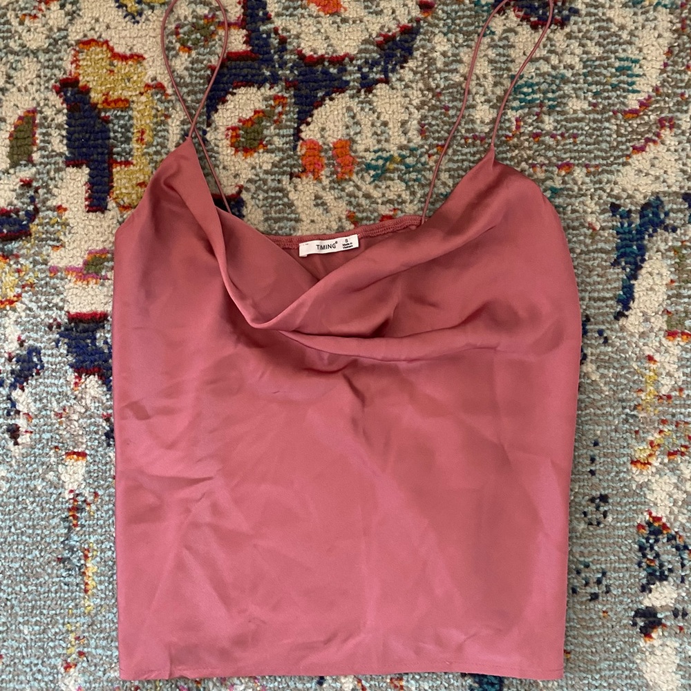 Satin Cowl Neck Cami